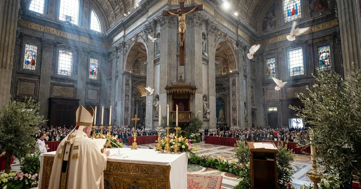 Pope Leo Urges Peace in First Easter Mass Address