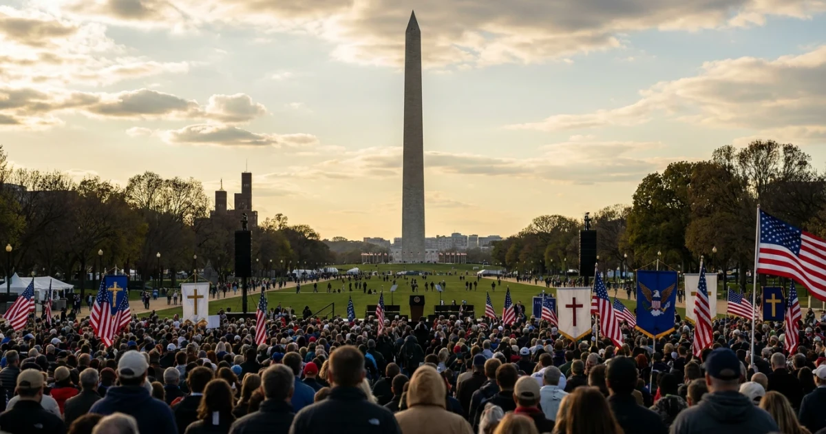 Trump-Backed Prayer Festival Draws Thousands to National Mall