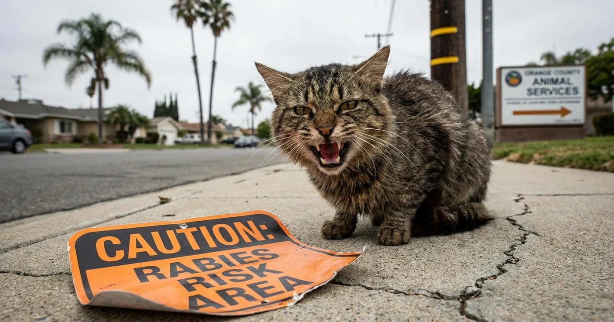 Rabid Cat Attack in Orange County Raises Public Health Concerns