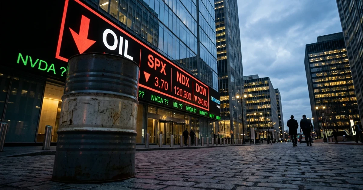 Stocks Drop Again as Oil Climbs, Nvidia and Micron Reports Awaited