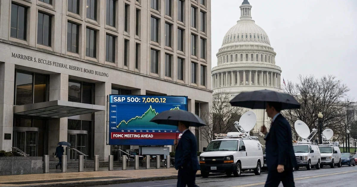 S&P 500 Hits 7,000 Before Retreating Ahead of Fed Decision