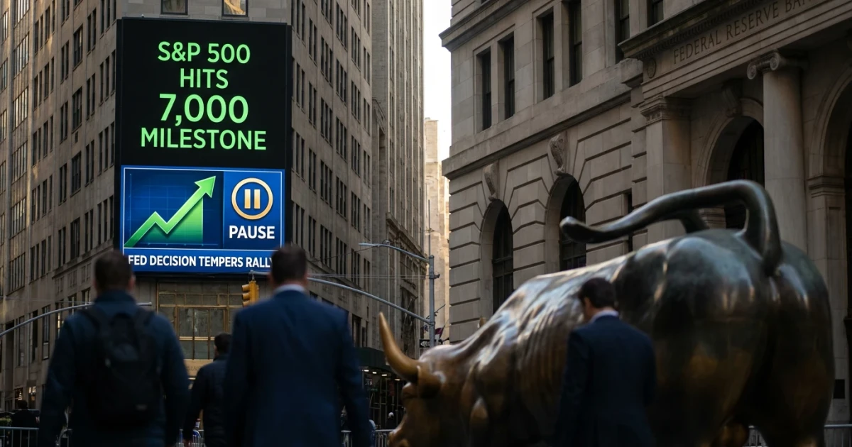 S&P 500 Hits 7,000 Before Pullback as Fed Keeps Rates Steady