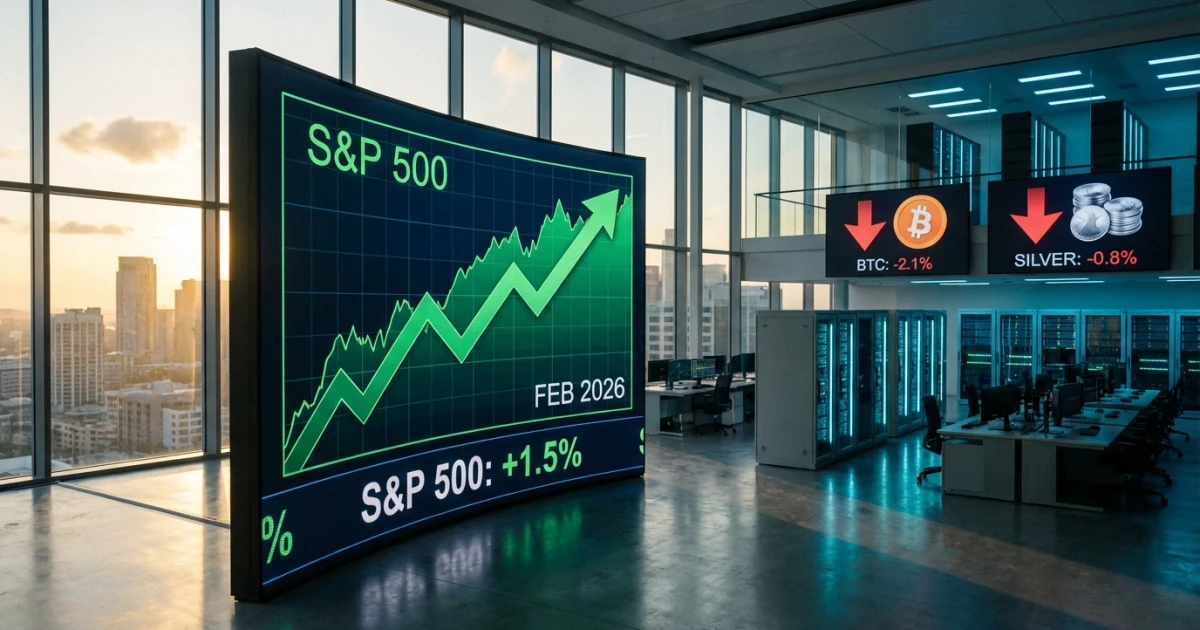 S&P 500 Rises as Investors Shake Off Silver, Bitcoin Drops