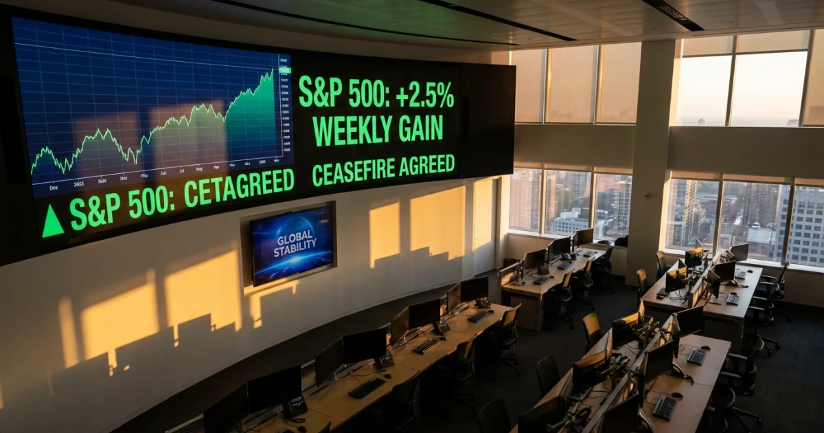 S&P 500 Logs Best Week Since November Amid Ceasefire