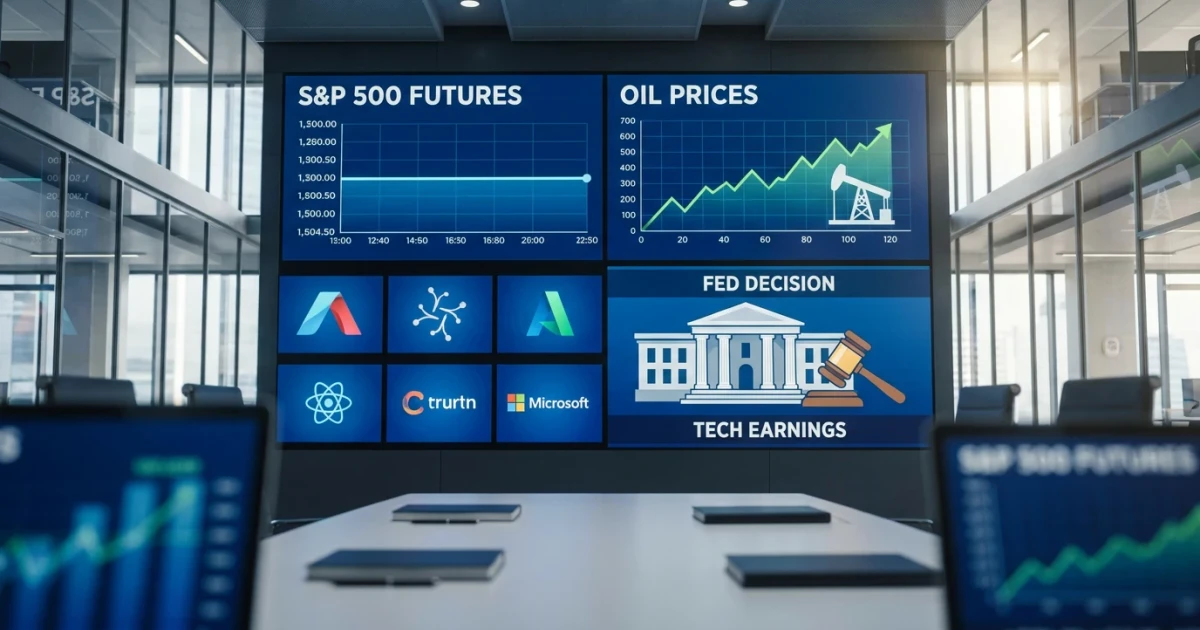 S&P 500 Futures Steady as Oil Rises, Big Tech Earnings Loom