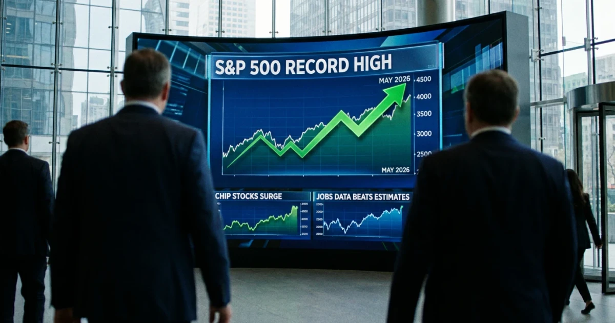 S&P 500 Hits Record as Chip Stocks, Jobs Data Drive Gains