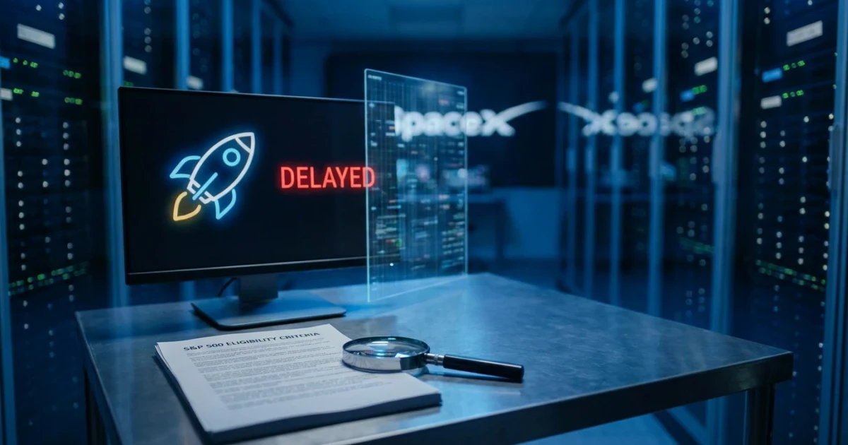 S&P 500 Rules Hold: SpaceX Entry Delayed Until Public Listing