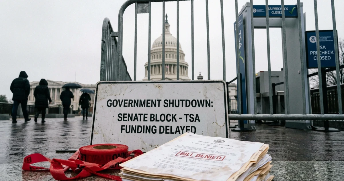 Senate Blocks Bill to Fund TSA, End Shutdown