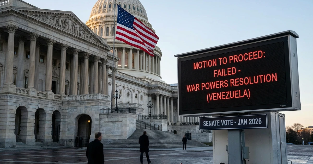 Senate Blocks Trump War Powers Limits on Venezuela