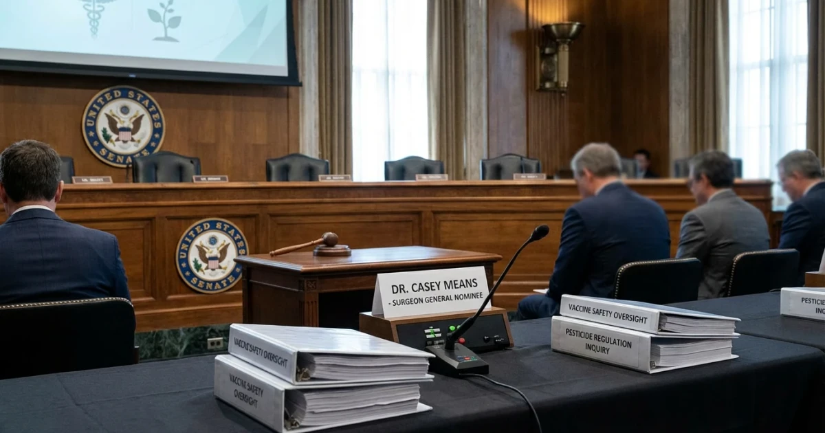 Casey Means Faces Senate Scrutiny on Vaccines, Pesticides
