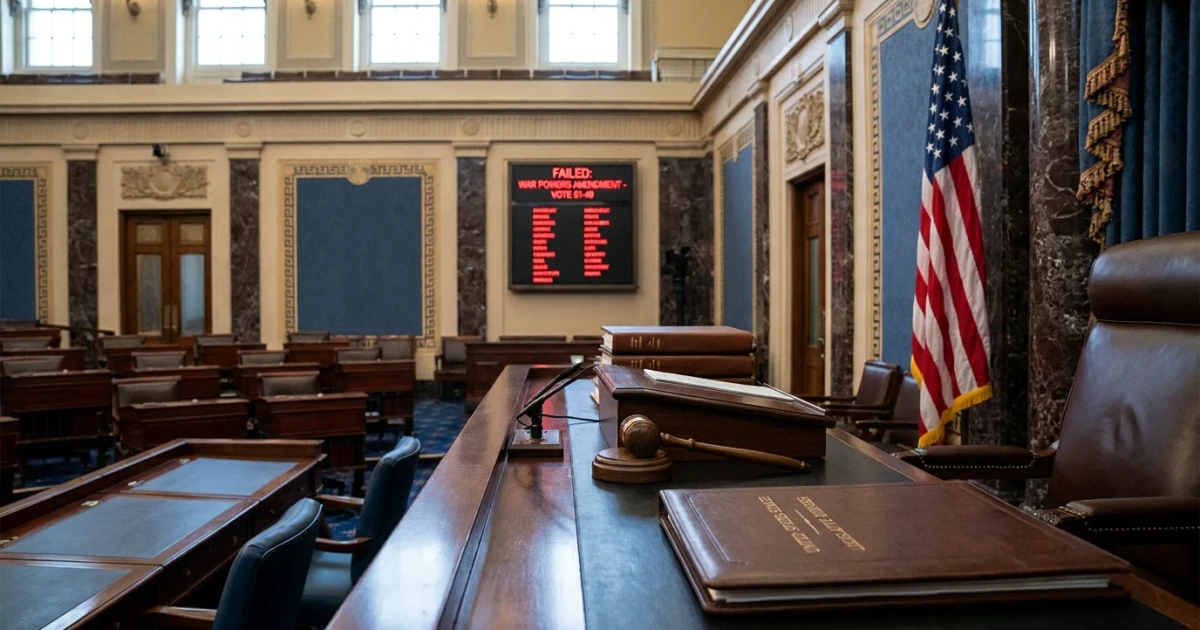 Senate Rejects Bid to Limit Trump's Iran Military Power