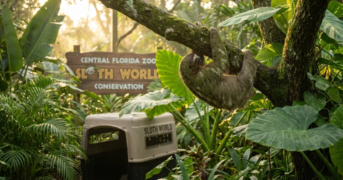 Sloth World Animals Move to Central Florida Zoo