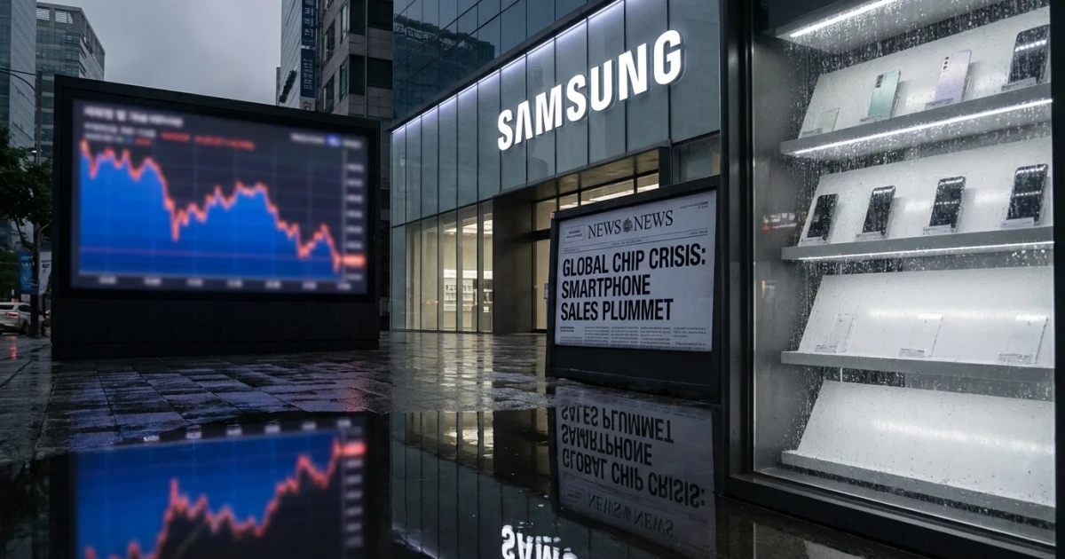 Smartphone Market Slumps 13% Amid Memory Chip Shortage