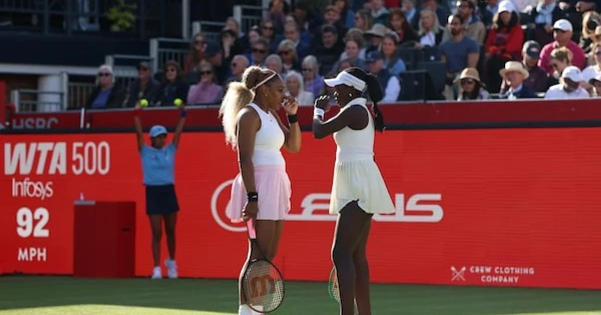Serena Williams returns to tennis at Queen’s Club doubles match
