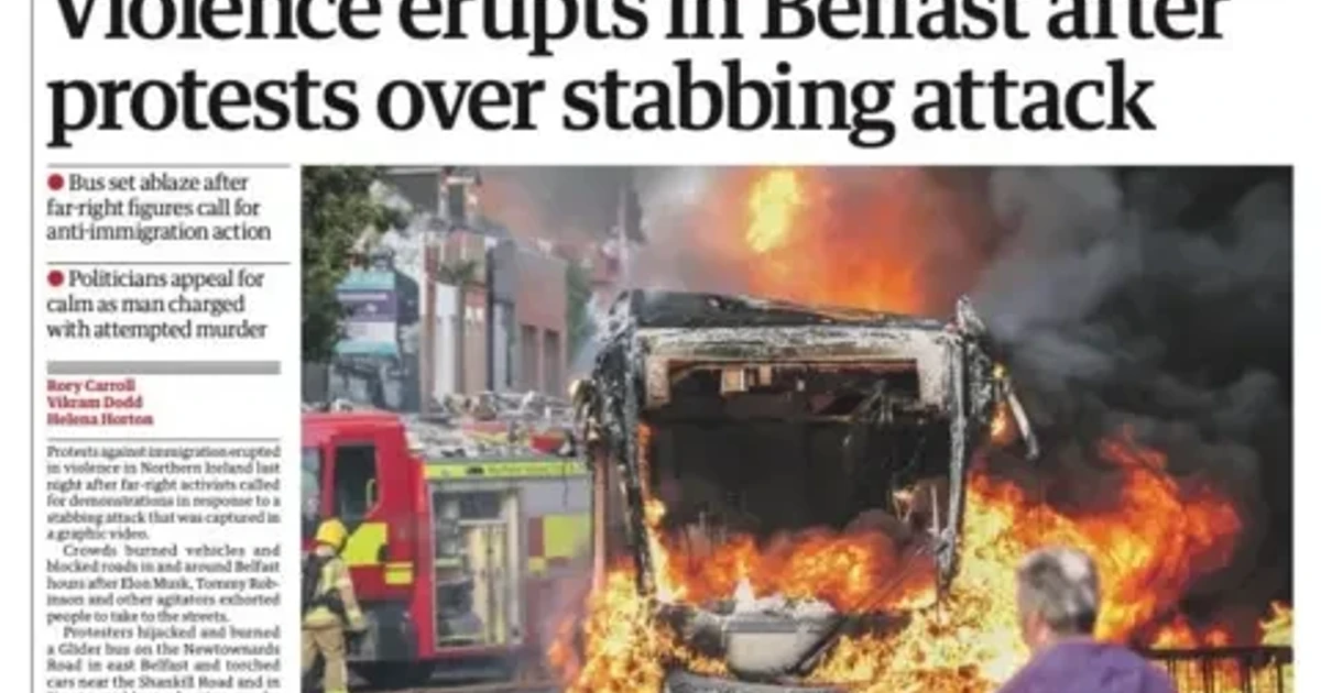 Belfast violence erupts after knife attack, police and leaders urge calm