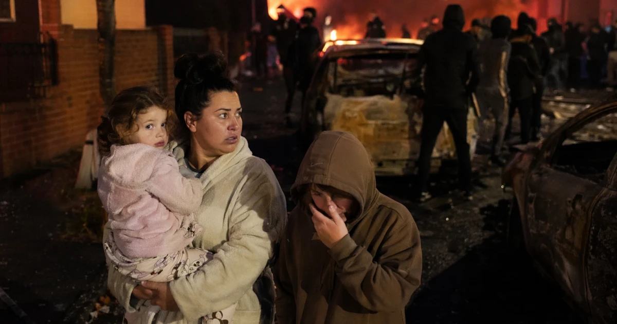 Families evacuated as Belfast disorder follows stabbing and anti-immigration unrest