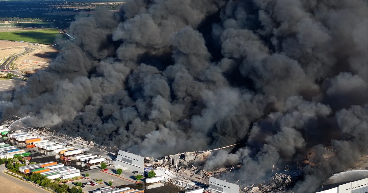 Tracy warehouse fire among largest in US, crews battle for days