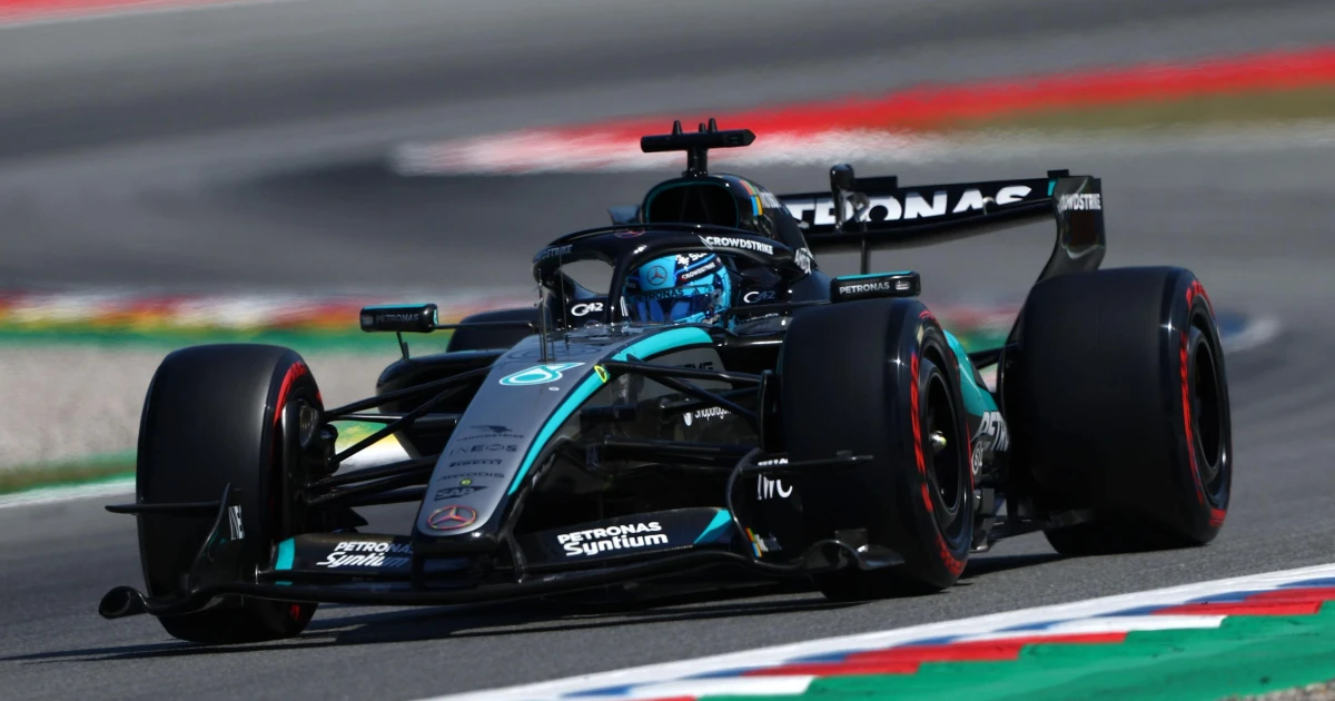 George Russell grabs Barcelona pole as Mercedes lock out front row