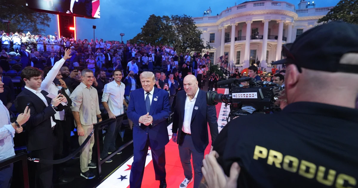 Trump’s 80th birthday UFC spectacle at White House draws scrutiny
