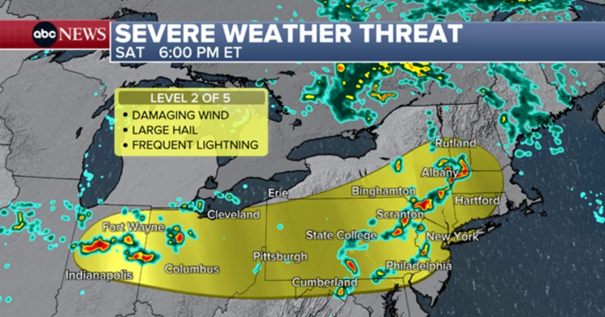 Severe storms pound Ohio, Pennsylvania as Texas flooding threat grows