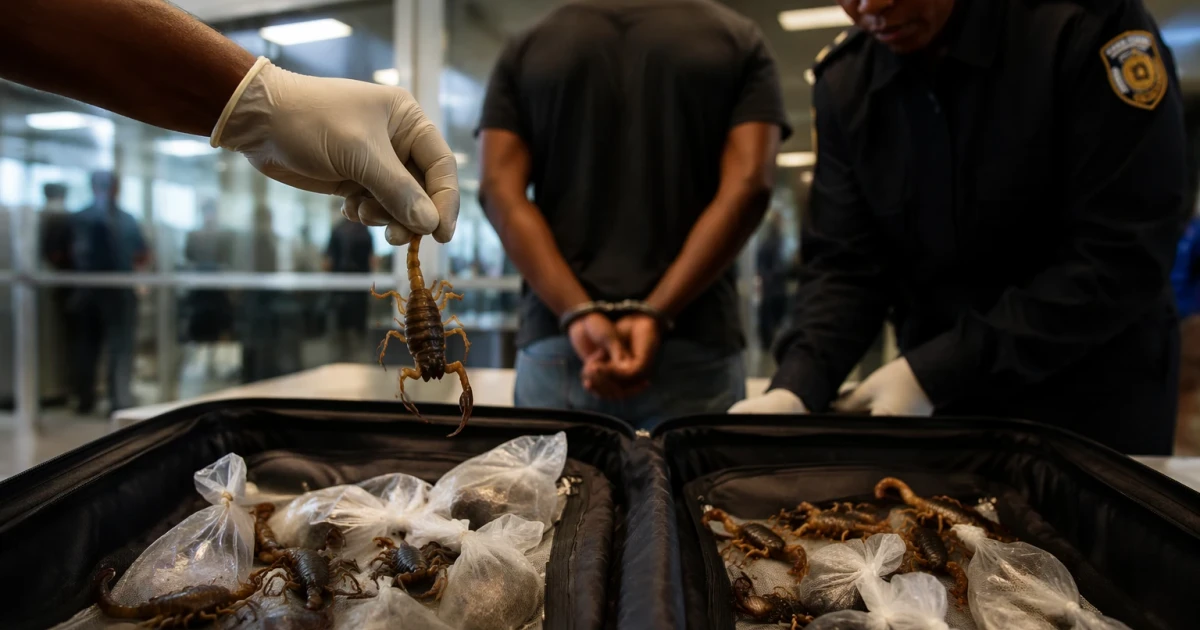 South African airport bust uncovers 150 live venomous scorpions in luggage