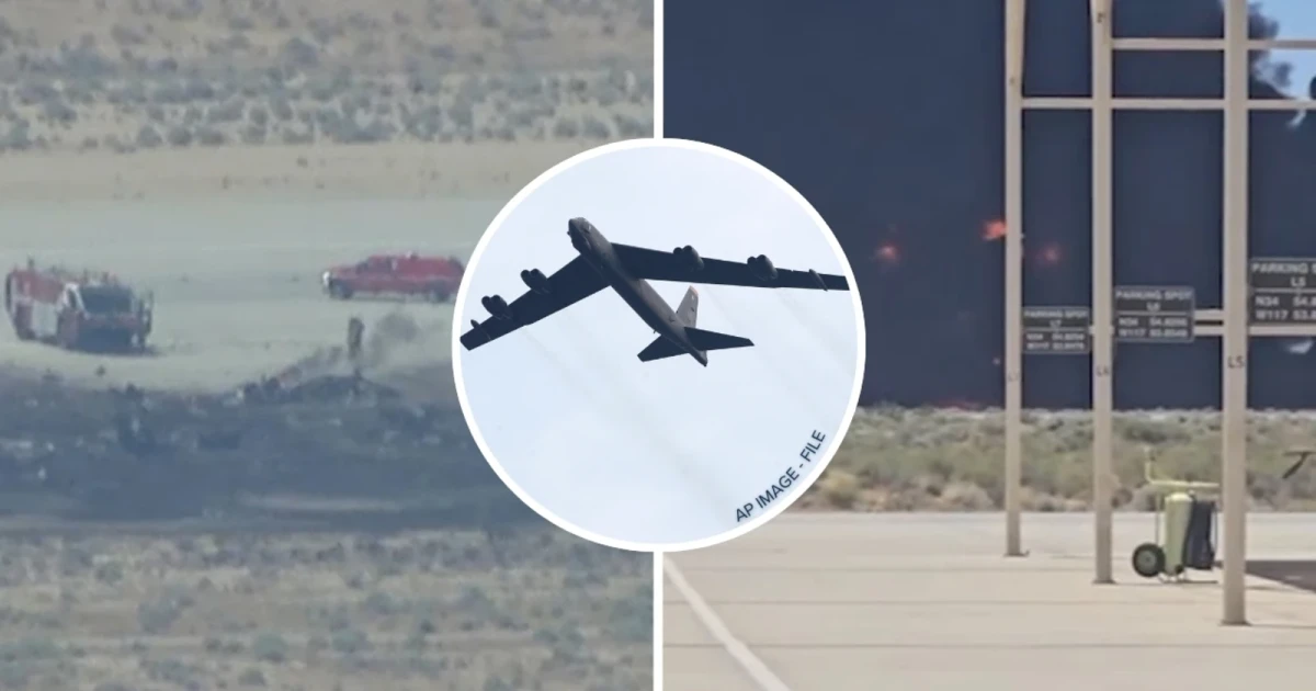 B-52 crashes at Edwards Air Force Base, all eight aboard killed