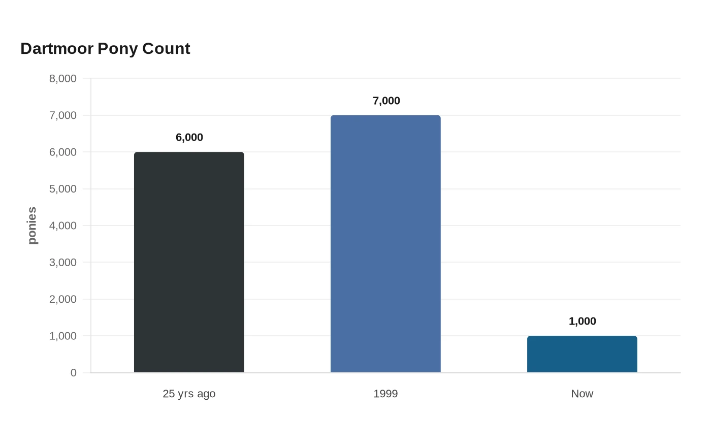 Dartmoor Pony Count