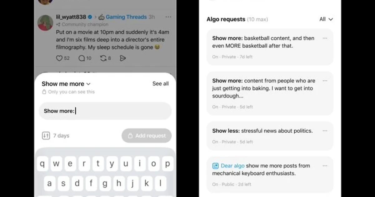Social media shifts toward user-controlled algorithms with AI tools