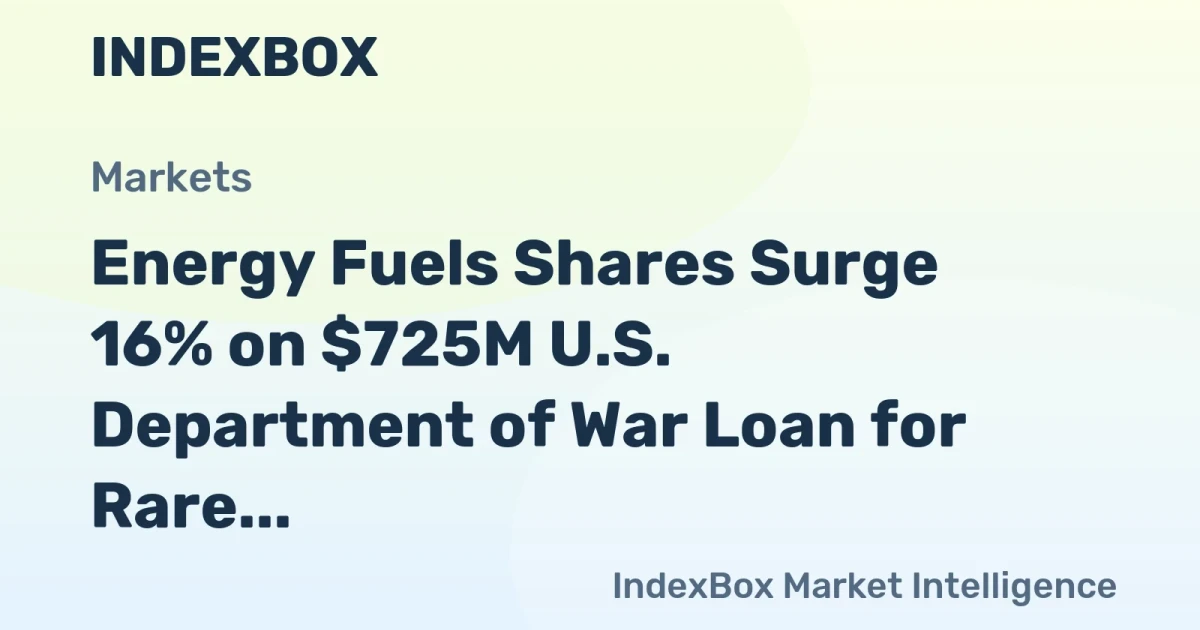 U.S. backs Energy Fuels with $725 million rare earth loan