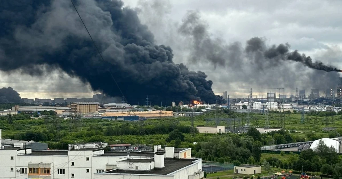 Russian air defense missile hits Moscow oil refinery amid drone raid
