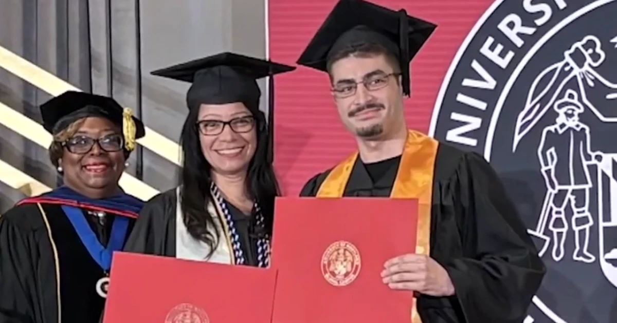 Maryland mother and son graduate together on same day