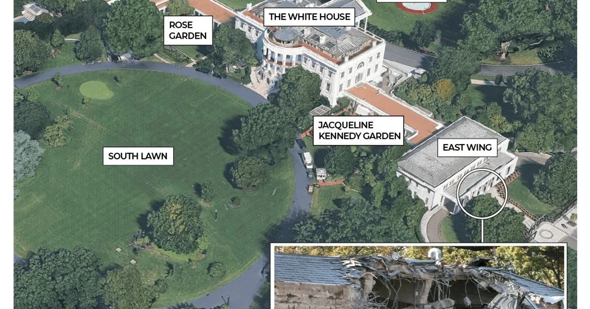 Trump’s White House ballroom plan sparks outrage over East Wing demolition