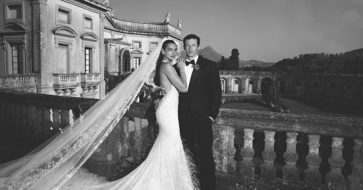 Dua Lipa shares first Sicily wedding photos in Chanel couture