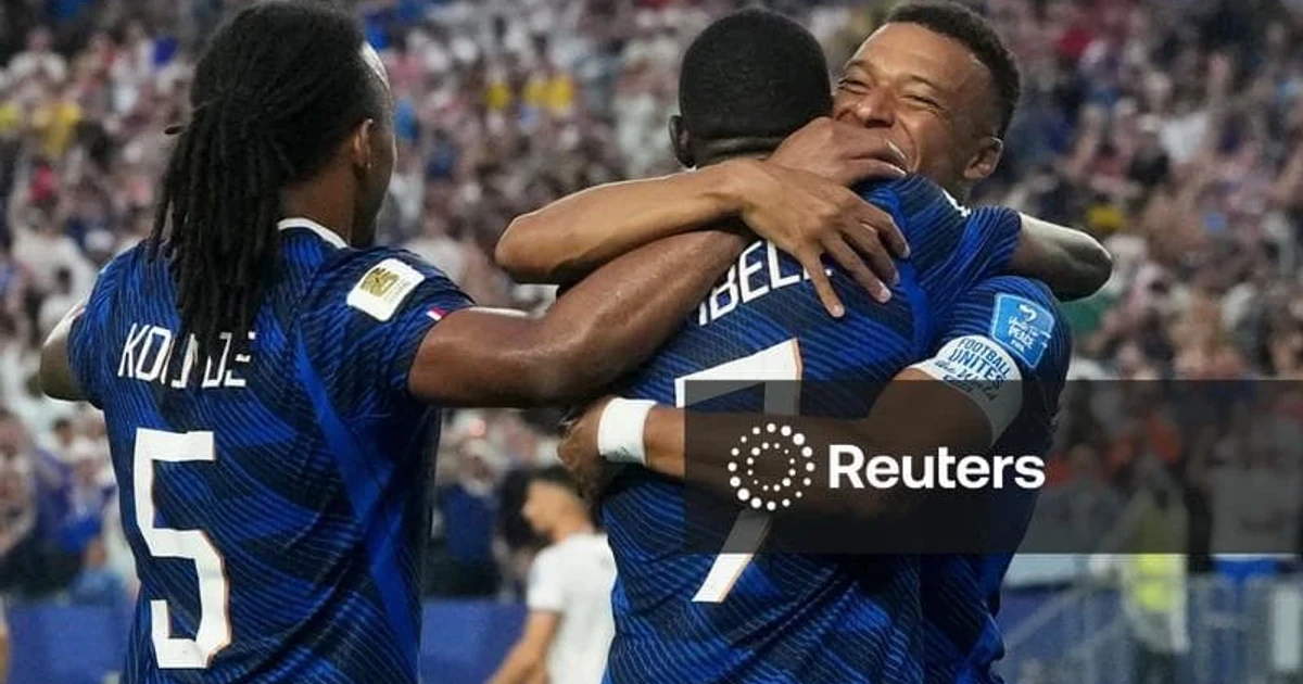 Dembélé scores first World Cup goal as France beats Iraq 3-0
