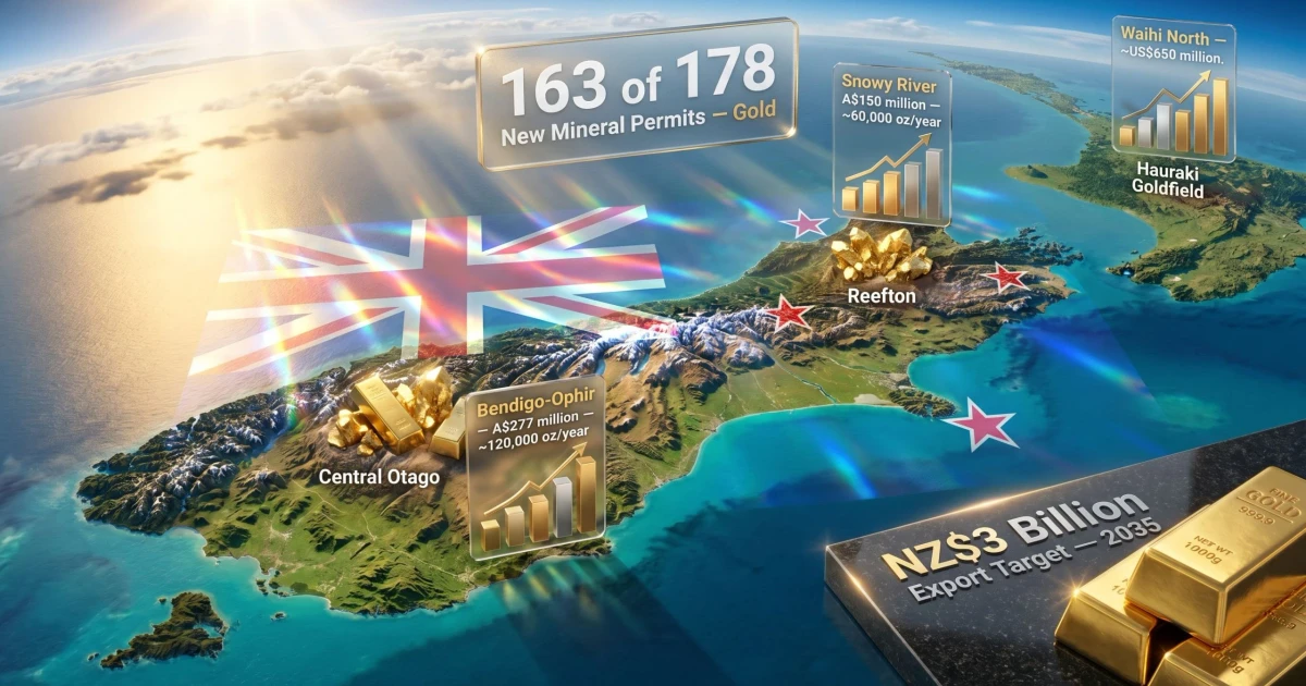 New Zealand courts miners as gold output set to double