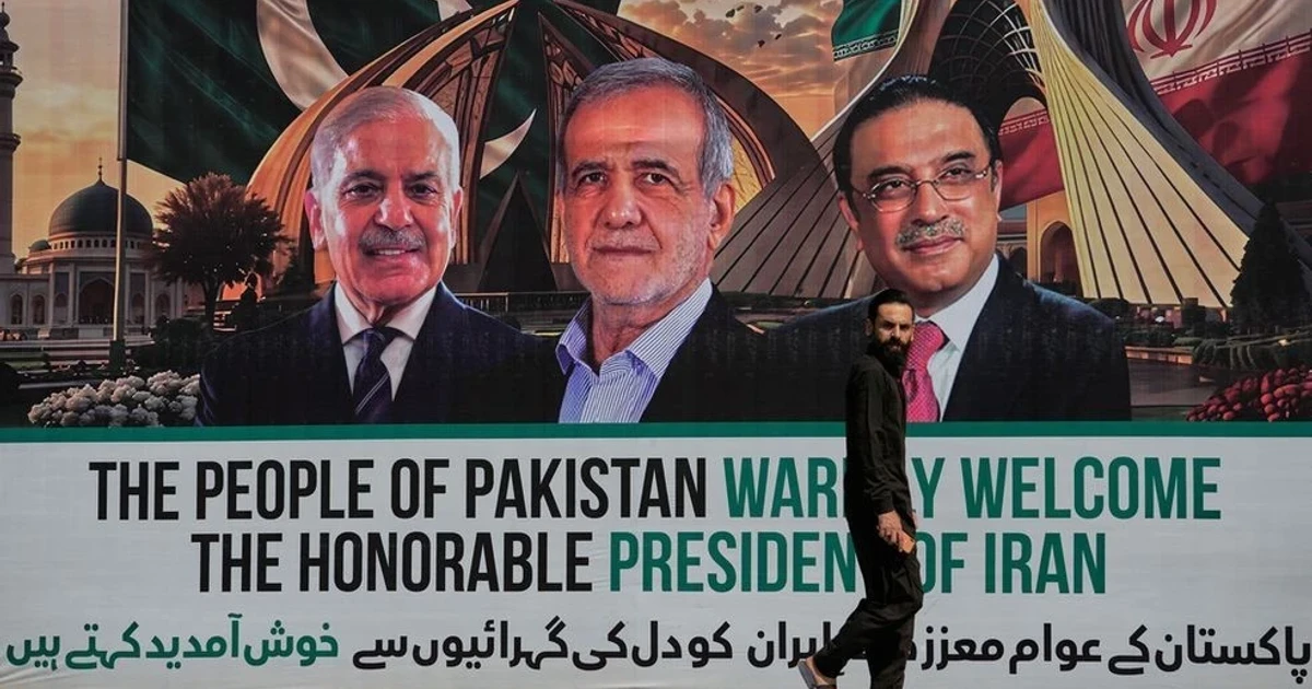 Iran's Pezeshkian lands in Pakistan after US-Iran ceasefire deal