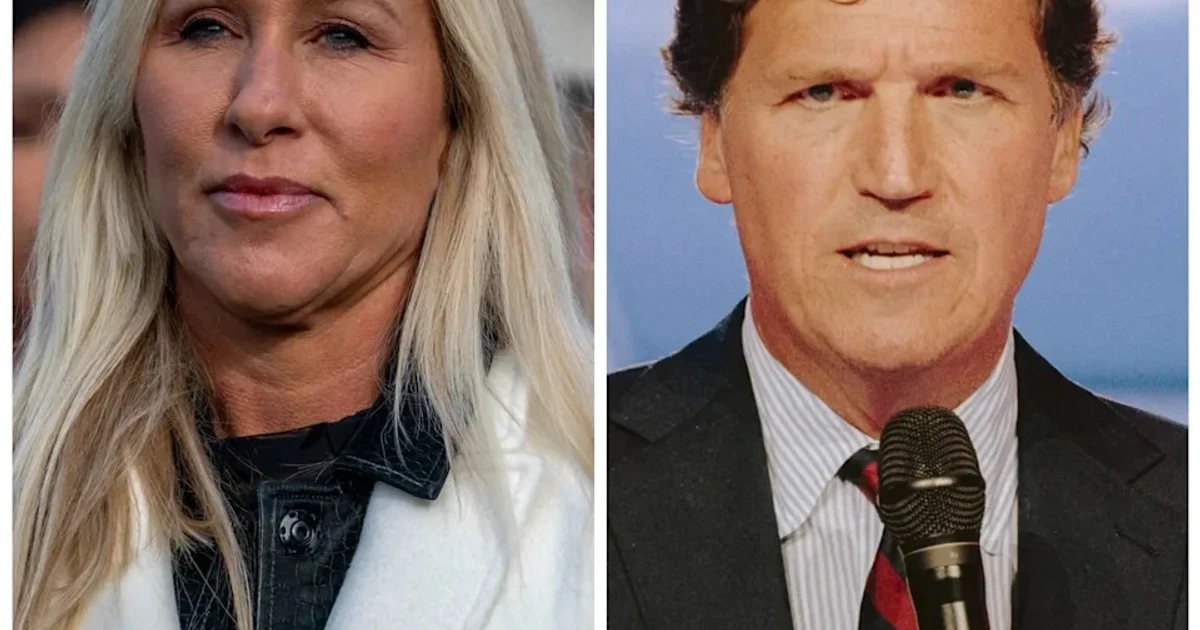 Carlson and Marjorie Taylor Greene split with Republicans over Trump feud