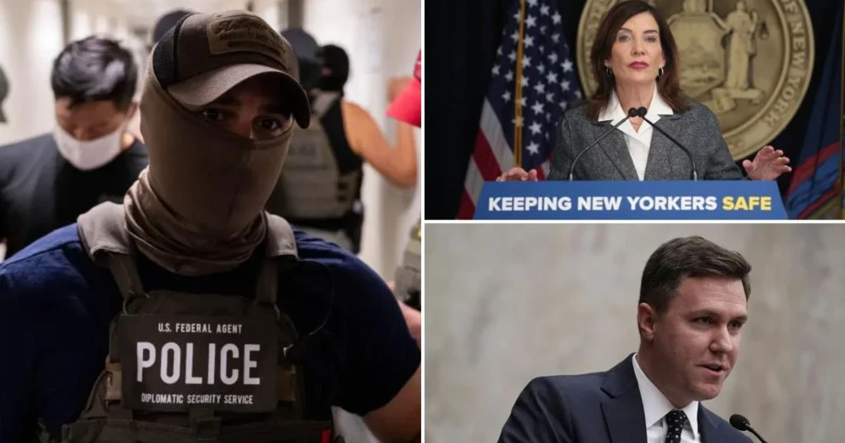 Justice Department sues New York over mask ban for federal agents