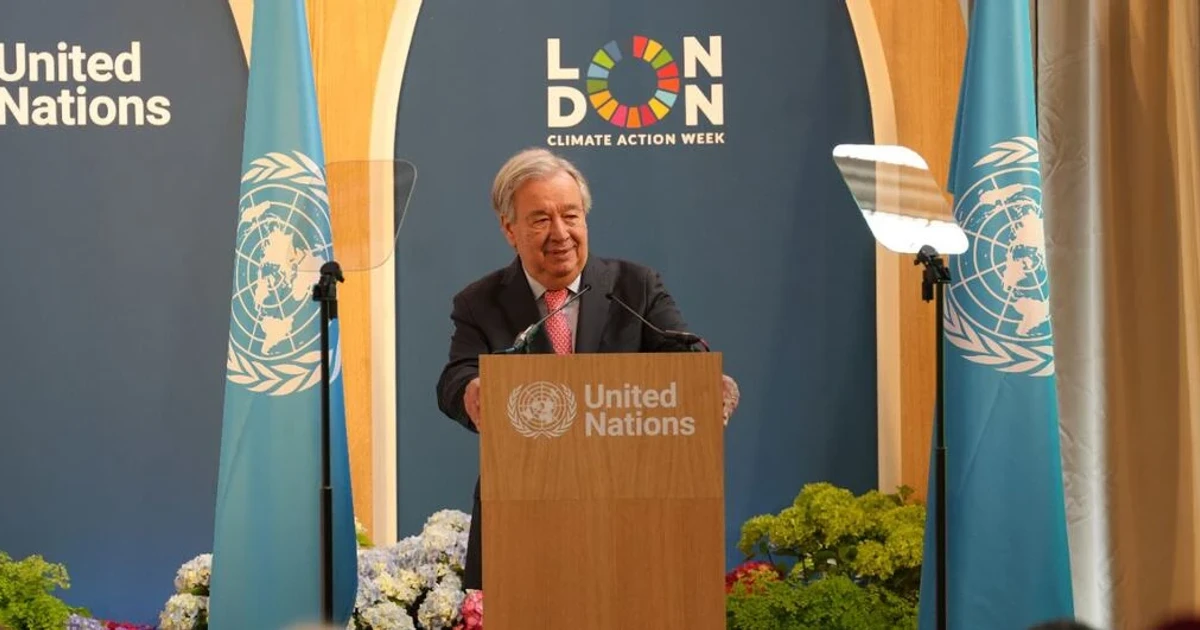 Guterres urges climate risk to move to the center of economic policy