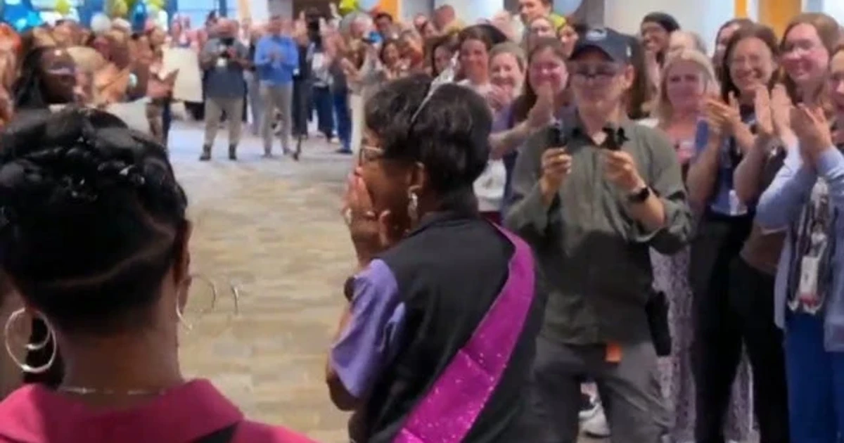 Nurse who saved boy’s life gets emotional retirement send-off after 58 years