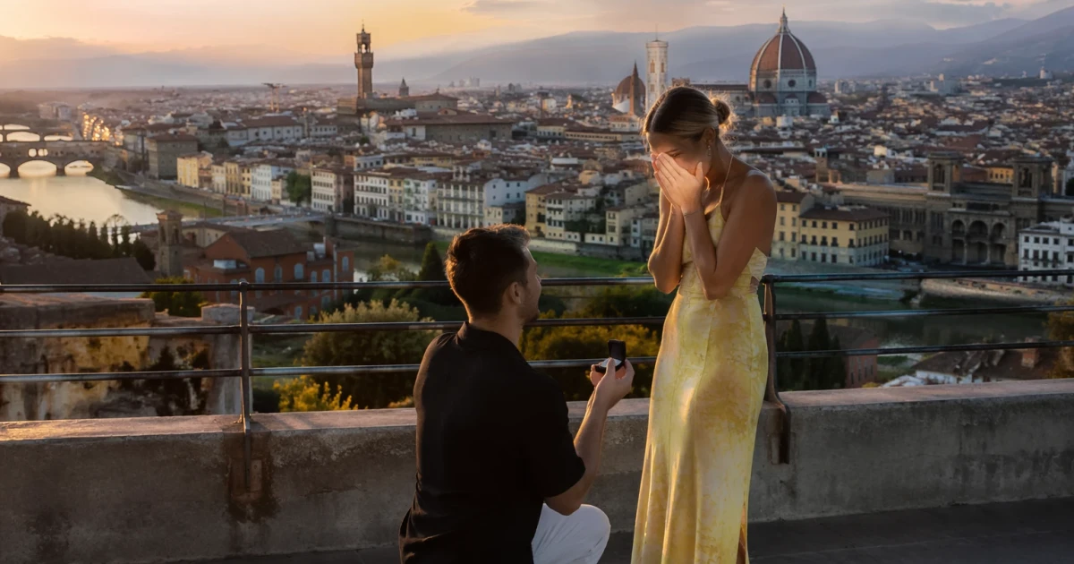 Couple’s proposal prank goes viral after millions watch Italy trip clip