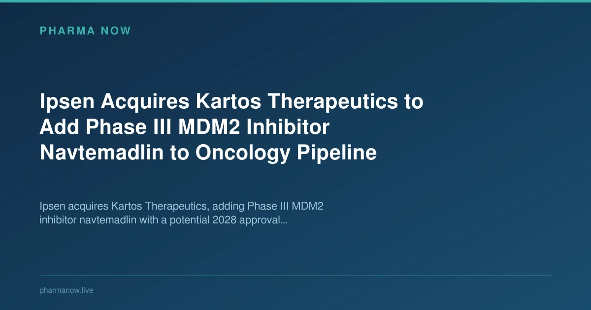 Ipsen to buy Kartos Therapeutics for $450 million in oncology push