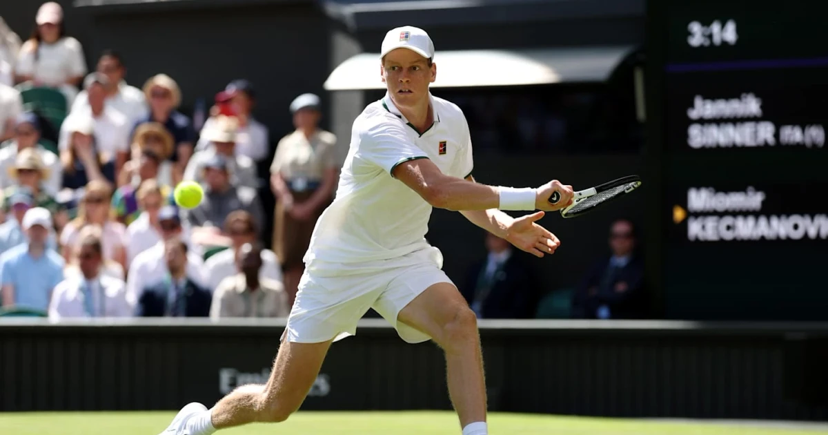 Sinner survives five-set scare as Wimbledon opens with British setbacks
