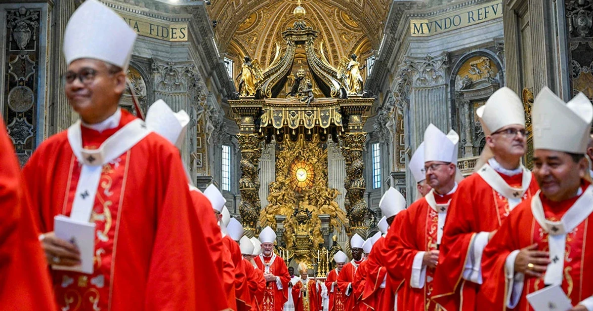 Pope Leo XIV blesses 35 new archbishops with pallium in Rome