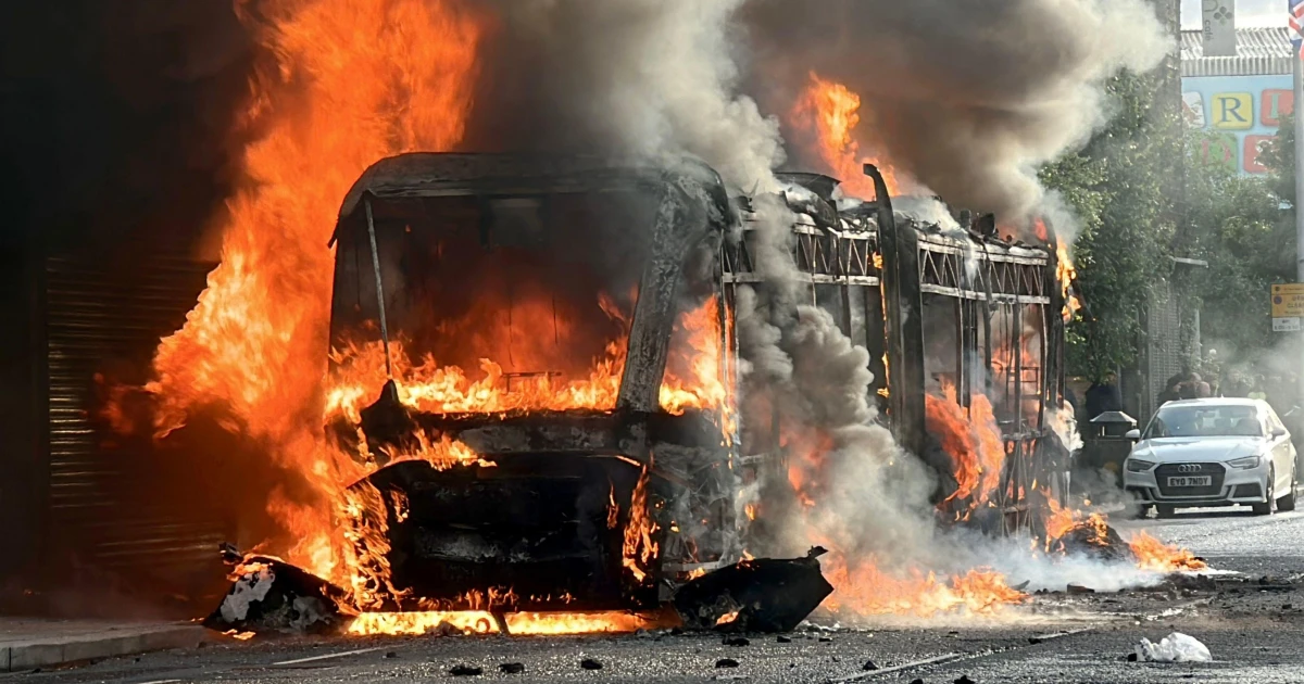Man charged over Belfast Glider bus fire during June riots