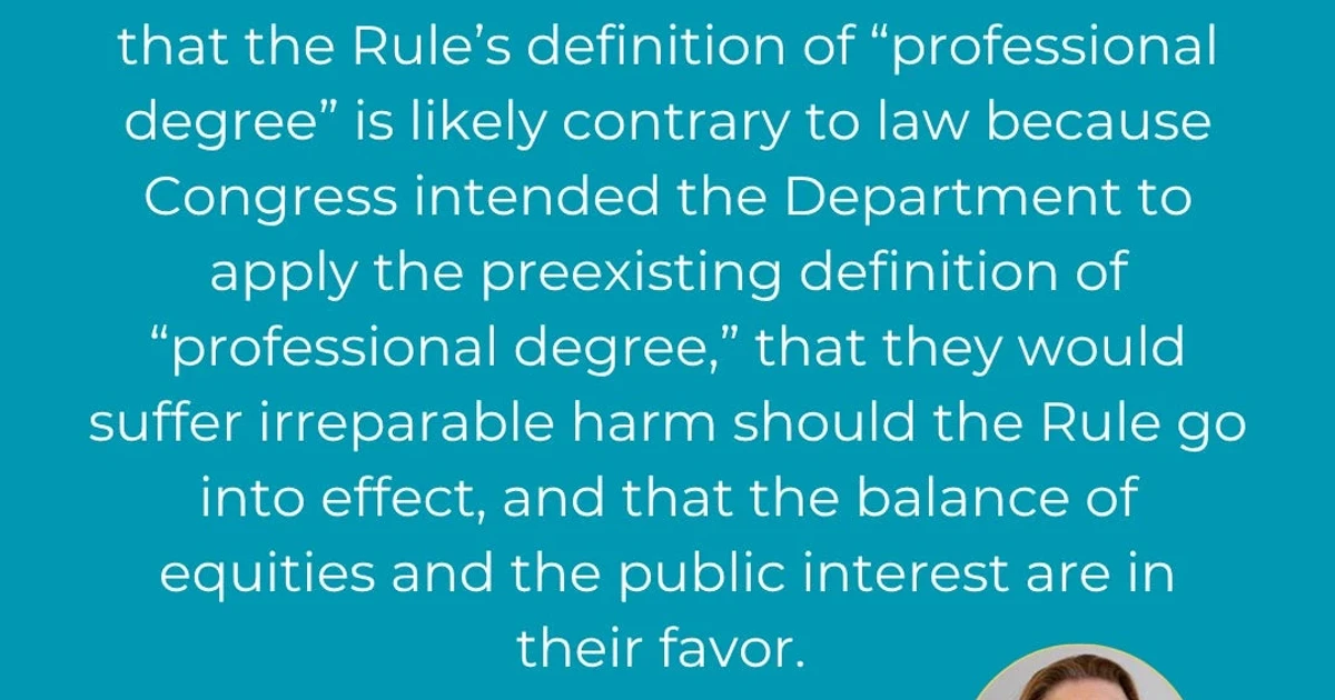 Judge blocks Trump education rule, preserving higher graduate loan caps