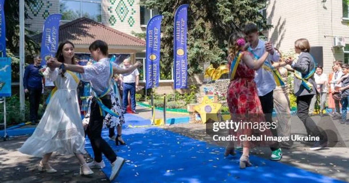 Kyiv prom dancers celebrate resilience amid Ukraine war scars