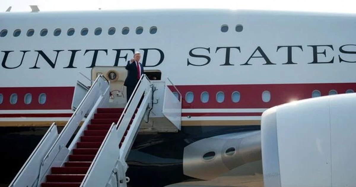 Trump unveils Qatar-gifted Air Force One in North Dakota visit