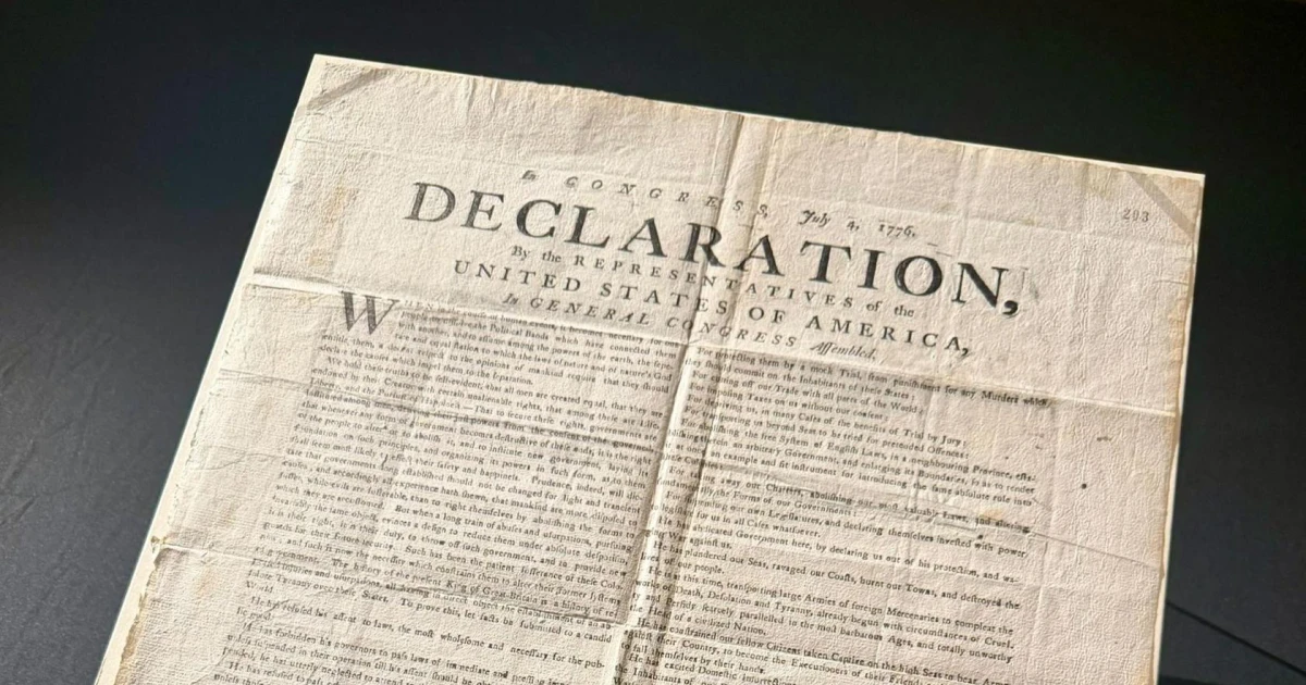 Rare 1776 Declaration copy found hidden in British archives