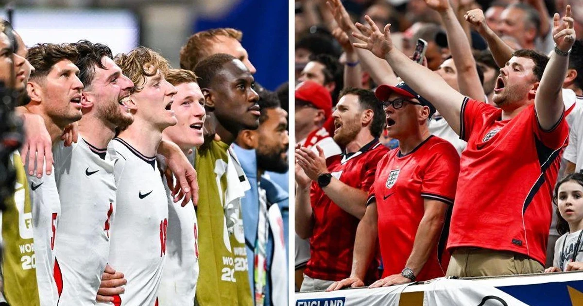 England fans and players turn Wonderwall into World Cup ritual